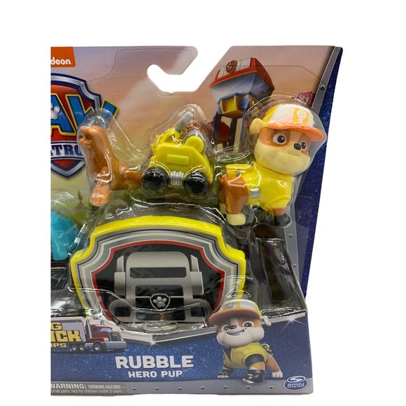 Paw Patrol Rubble Big Truck Pups Hero Pup Figure with Pet Seal 2022 - Picture 8 of 8